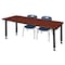 Regency Tables > Height Adjustable > Rectangular Table & Chair Sets, 66 W, 24 L, 23-34 H, Cherry MT6624CHAPBK45NV - alternate 1